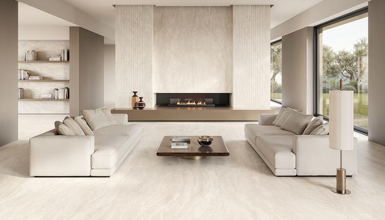 Dual Travertine | Emilceramica Feinsteinzeug Emil Dualtravertine Stein Wohnzimmer White Poro Aperto,white Poro Chiuso,white Roma Magna Bild Galerie | Emilceramica
