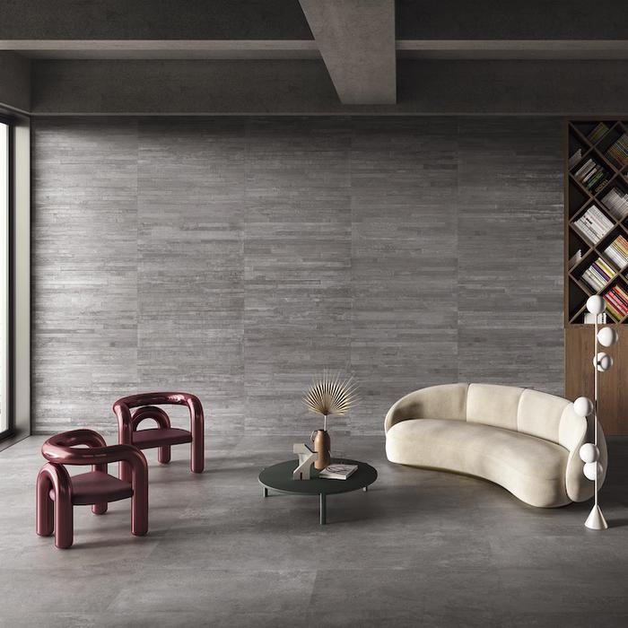 Wandverkleidung im Urban Chic mit Fliesen in Metalloptik 221 Wandverkleidung im Urban Chic mit Fliesen in Metalloptik 221