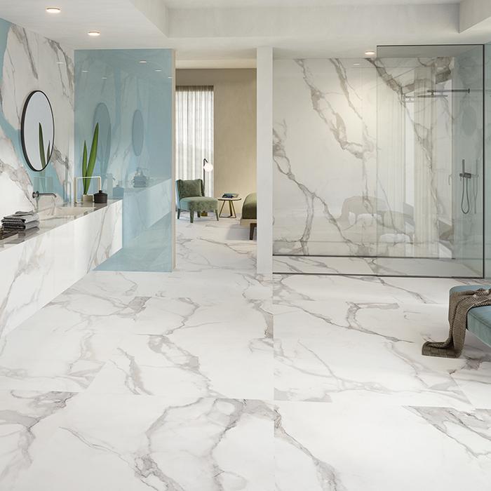 Bad in Marmoroptik – Feinsteinzeug für eine elegante Atmosphäre 247