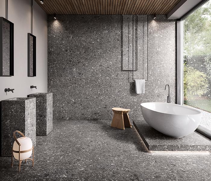 Beispielen der Fliesen für kleine Designbäder