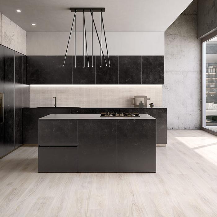 Ein Holzboden in der Küche kann Stil und Funktionalität in Einklang bringen 181